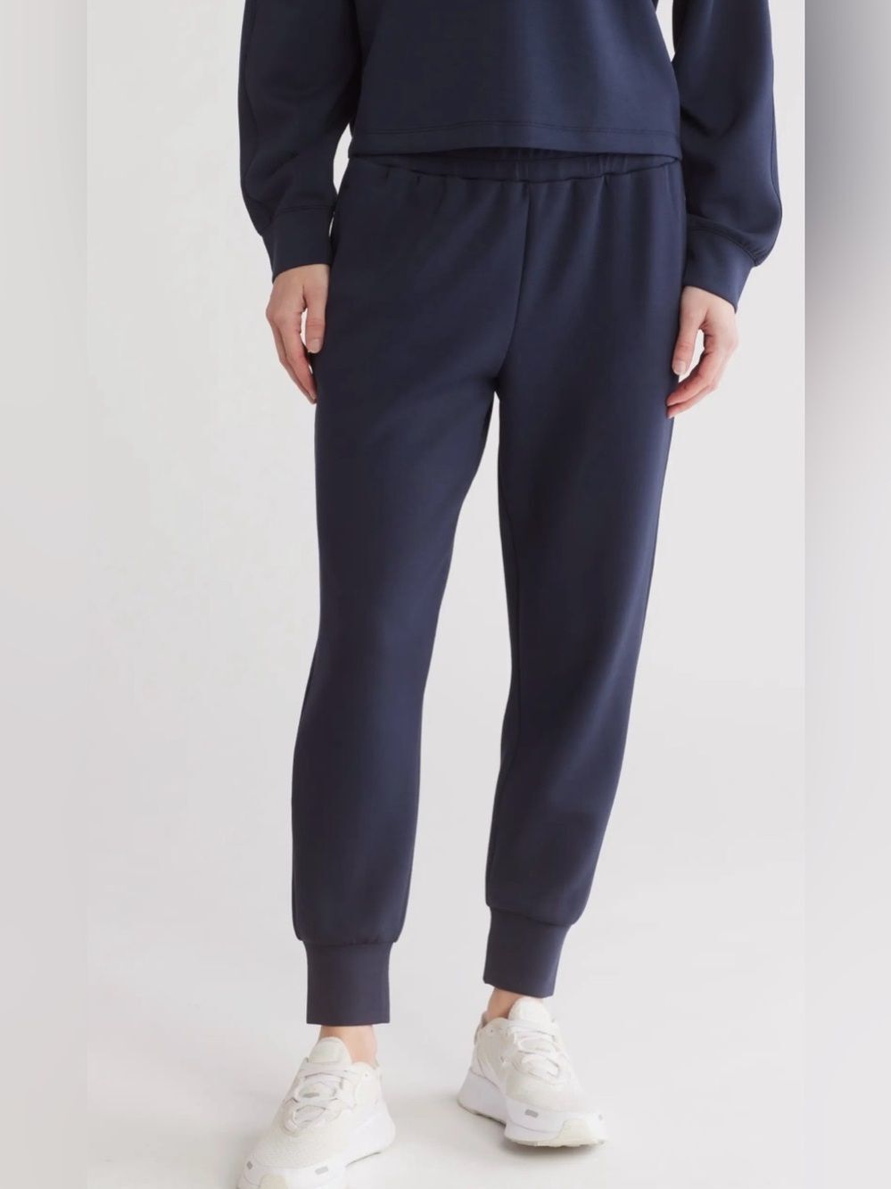 Zella L Navy Whisper Knit Slim Joggers